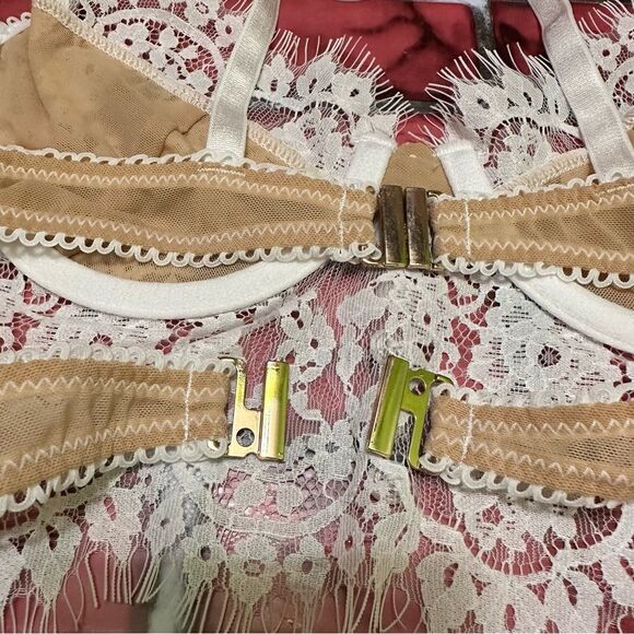 French women Bra ultra thin lace flower size M - Picture 8 of 11